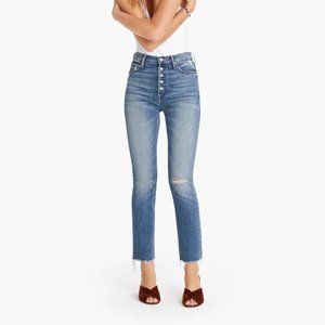 MOTHER DENIM THE PIXIE DAZZLER ANKLE FRAY